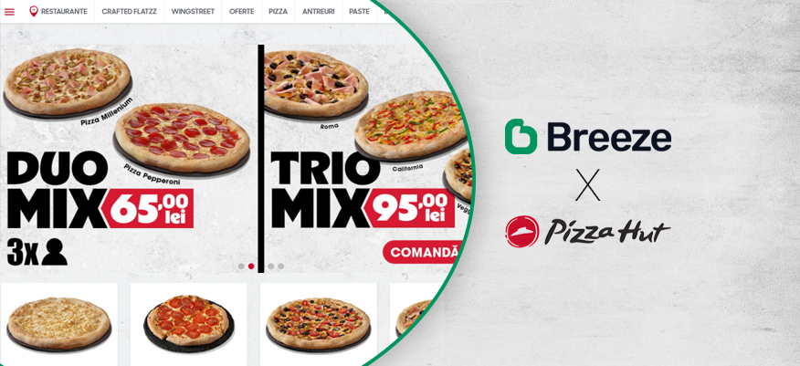Noua platformă Pizza Hut Delivery și optimizarea comenzilor online cu Breeze