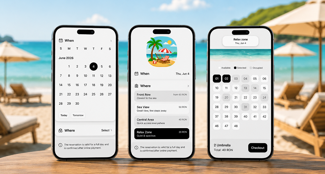 Software de rezervări pentru plaje: Beach Booking by Breeze